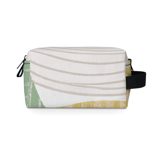 Travel Accessories Pouch Bag - Green Textured Boho Pattern-0